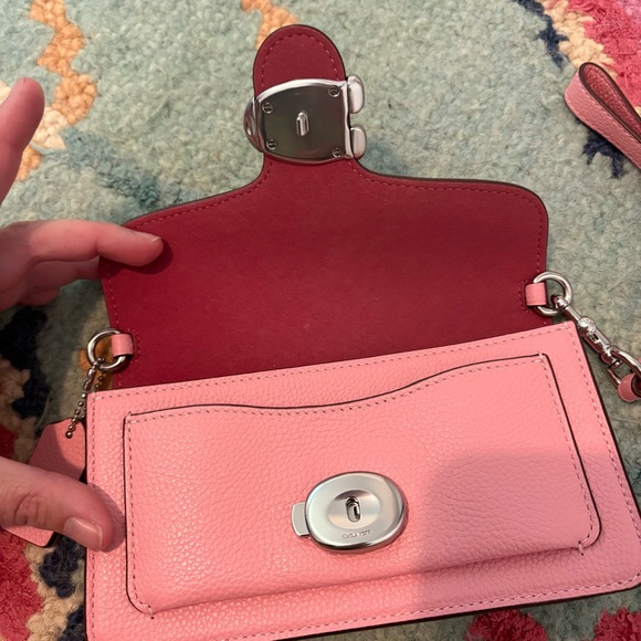 Coach Tabby crossbody wristlet in flower pink